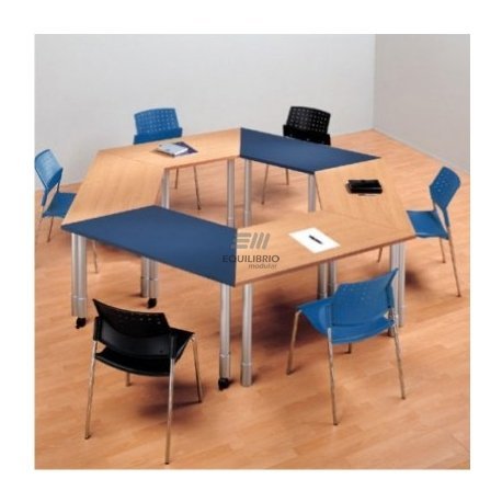 Mod. EQU-HEX: Mesa de juntas hexagonal :: Equilibrio Modular - Amplio catalogo en muebles y mobiliario de oficina para todo Mexico.
