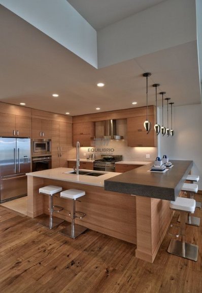 : COCINA CON MADERA 01 :: Equilibrio Modular - Amplio catalogo en muebles y mobiliario de oficina para todo Mexico.
